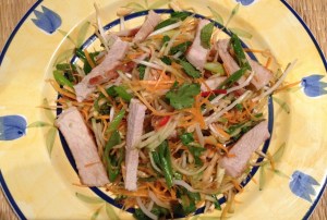 Pork and apple salad