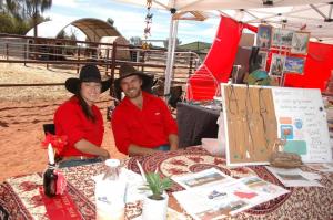 Hannah and Evan at the Uluru Camel Cup 