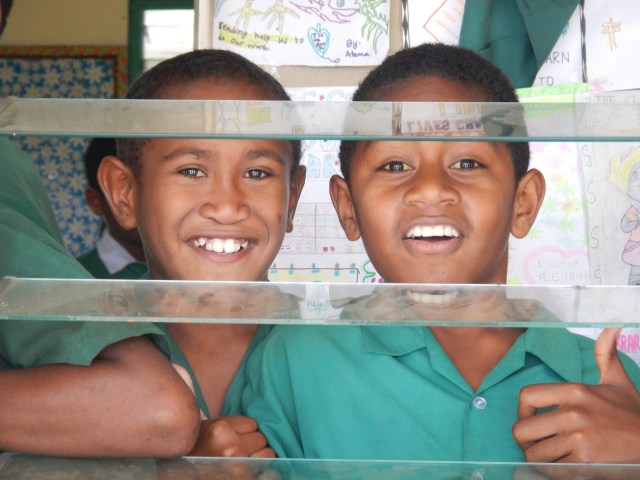 The children were happy for a distraction form lessons.