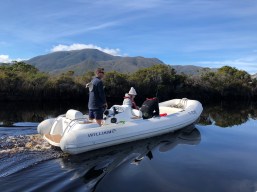 23 Pieter van der Woude takes guests up Melaleuca Inlet. Photo © Briar Jensen